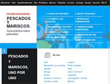 Tablet Screenshot of pescadosymariscos.consumer.es